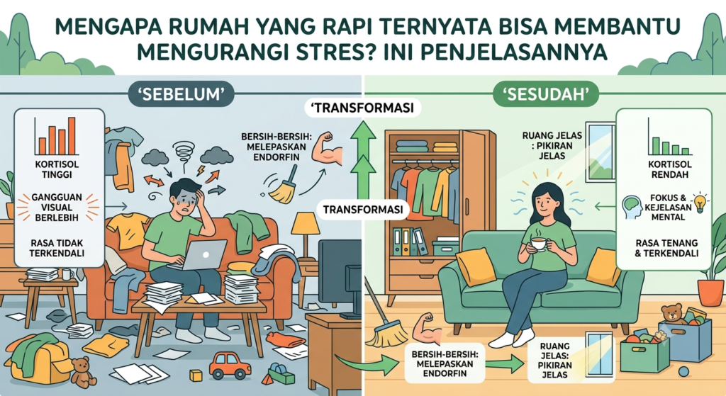 Mengapa Rumah yang Rapi Ternyata Bisa Membantu Mengurangi Stres? Ini Penjelasannya