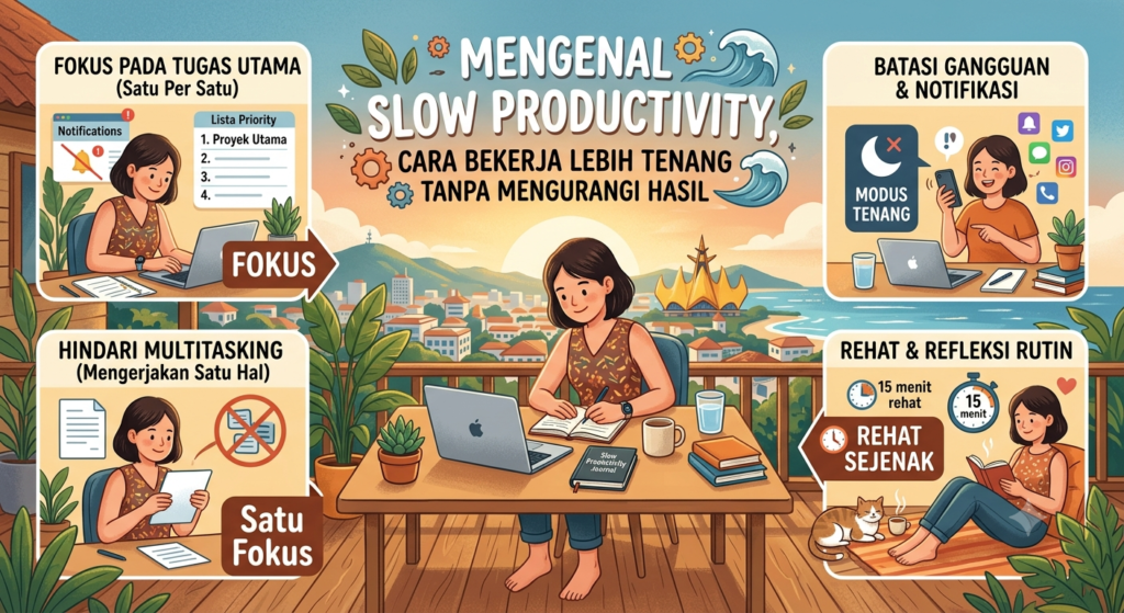 Mengenal Slow Productivity, Cara Bekerja Lebih Tenang Tanpa Mengurangi Hasil